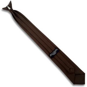 Brown Clip On Tie Extra Long 22"