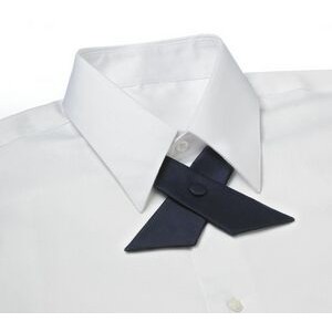Light Navy Blue Poplin Uniform Crossover Tie