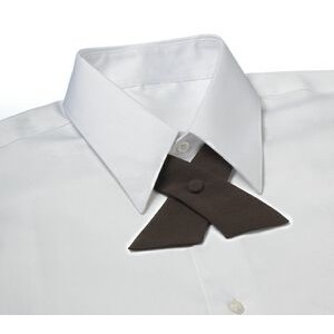 Brown Poplin Uniform Crossover Tie