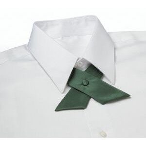 Hunter Green Polyester Satin Crossover Tie