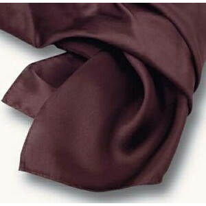 Chocolate Brown Silk Scarf - 8