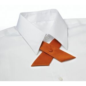 Orange Polyester Satin Crossover Tie