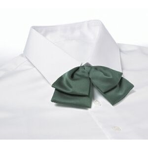 Hunter Green Adjustable Band Polyester Satin Floppy Bow Tie