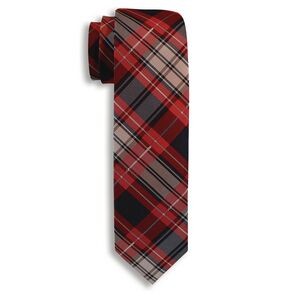 Red, White & Blue City Collection Plaid Narrow Tie