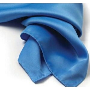 French Blue Polyester Satin Scarf - 8"x45"