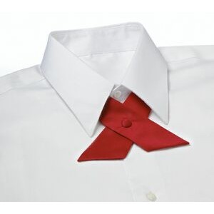 Red Polyester Satin Crossover Tie