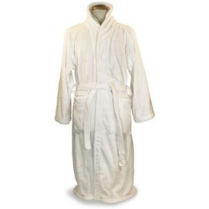 White Plush Micro Fleece Robe