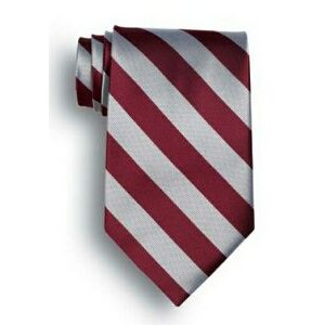School Stripes Tie - Maroon/Gray