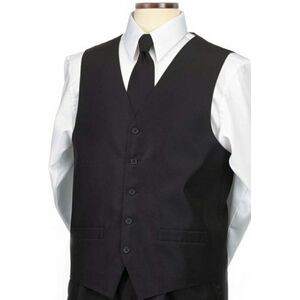 Men's Black Uniform Wear Vest (S-XL)