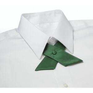 Kelly Green Polyester Satin Crossover Tie
