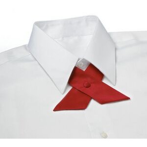Red Poplin Uniform Crossover Tie