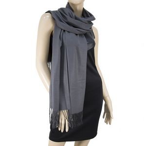 Dark Grey Pashmina Shawl with a Softer Than Cashmere Feel