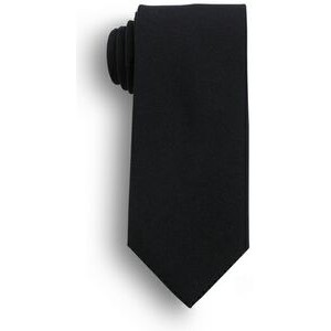 60" Extra Long Black Poplin Polyester Tie