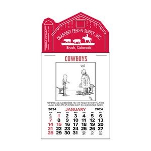 Press-N-Stick Header Cowboy Calendar (12-Month)