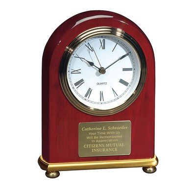 Rosewood Arch Clock