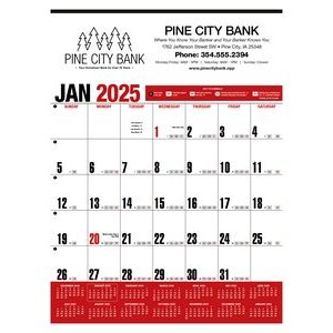 Yearly Record® Red Calendar
