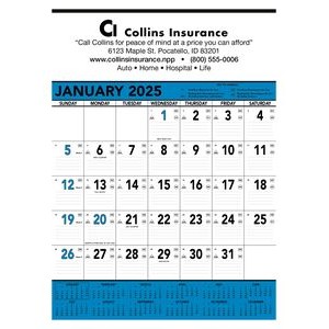 Triumph® Calendars Blue & Black Contractor Memo