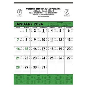 Triumph Calendars Green & Black Contractor Memo