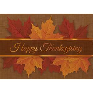 Thanksgiving Autumn Leaves Greeting Card (5"x7")