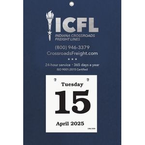 Foil Stamped Daily Date Calendar - 8x12 Medium Pad