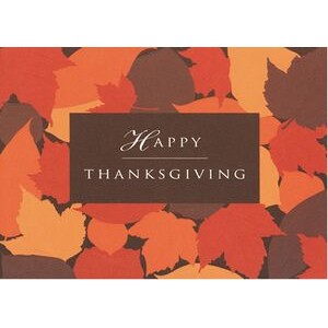 Classic-Happy Thanksgiving Leaves Greeting Card