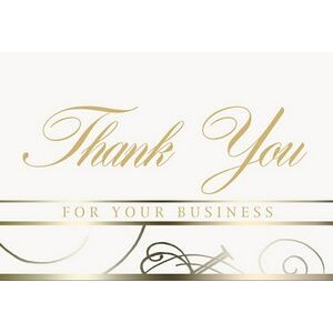 White Thank You for Business Everyday Note Card (3 1/2"x5")
