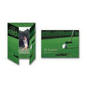 Blank Vertical Golf Gatefold Event Folder (4"x6")
