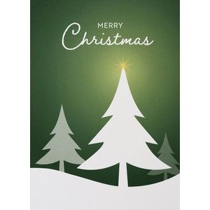 Merry Christmas Tree Greeting Card - Premium