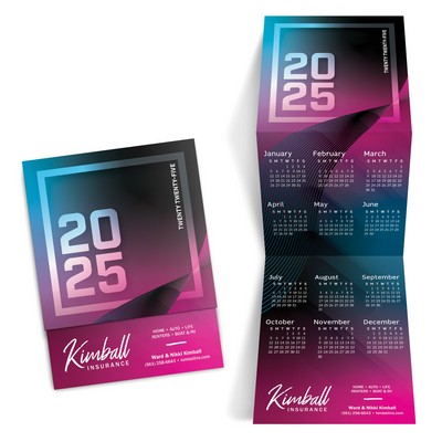 Color Blocks Trifold Calendar