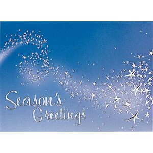 Magical Wisp of Stars on Blue Sky Holiday Greeting Card (5"x7")
