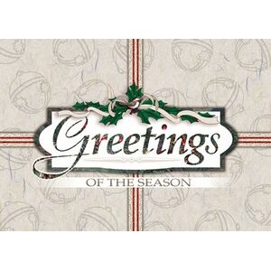 Classic-Holiday Present with Greetings Holiday Greeting Card (5"x7")
