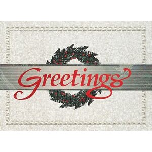 Wreath Greetings Holiday Greeting Card (5"x7")