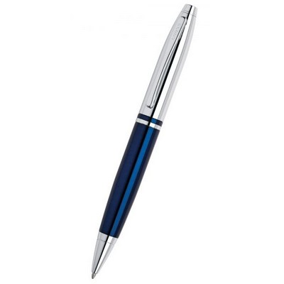 Calais™ Chrome & Blue Lacquer Ballpoint Pen