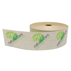 Water-Activated, Reinforced Box Tape | 2 3/4" x 450' | White Paper