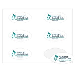 Quick & Colorful Sheeted Labels | Oval | 1 3/4