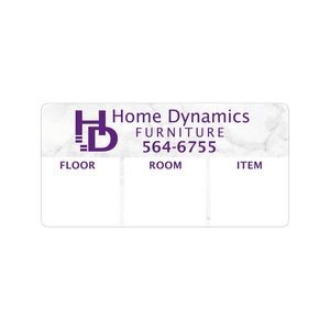 Die Cut Roll Label | Rectangle | 2" x 4" | White Gloss Paper | Full Color