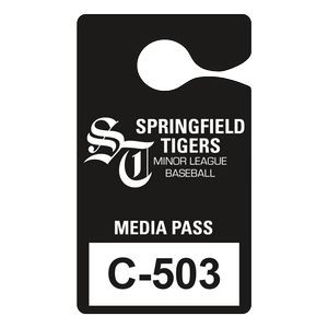 Hanging Parking Permit | Rectangle | 3 1/2" x 6" | .035" White Plastic | Numbered