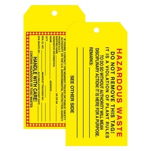 Tear Resistant Tag | Rectangle w/Clipped Corners | 3" x 6"