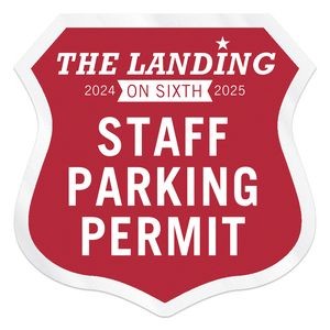 Inside Parking Permit | Shield | 2 3/4" x 2 3/4" | Clear Static