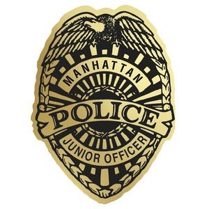 Police Badge Paper Lapel Sticker On Roll