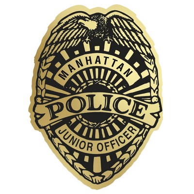 Badge Sticker on Roll | Police | 2 3/8" x 3 1/16" | Foil Papers