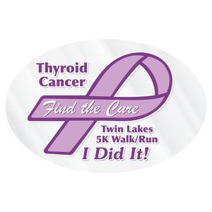 Clear Polyester Oval Bumper Sticker (4"x6")