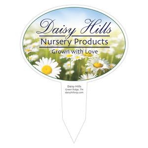 White Durable Plastic | Custom | Die Cut Shape | .030" Thickness Full Color | 18 to 28 Sq In