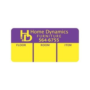 Die Cut Roll Label | Rectangle | 2" x 4" | White Matte or Yellow Gloss Papers