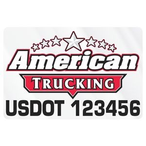 Truck Signs | Rectangle | Round Corners | 12 1/4" x 18 1/2" | Clear Poly