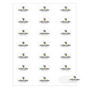 Quick & Colorful Sheeted Labels | Oval | 1" x 1 3/4"