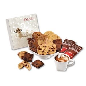 Snowman Gift Box w/Gourmet Cookie & Brownie