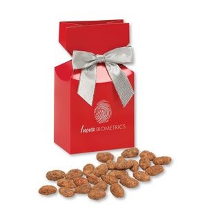 Maple Bourbon Toffee Almonds in Red Premium Delights Gift Box