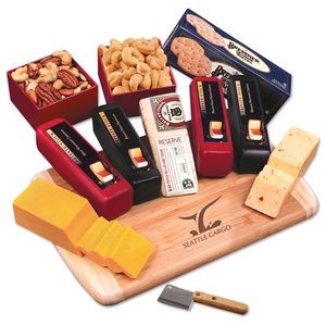 Deluxe Cheese Sampler Board w/Cleaver