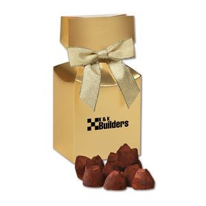 Gold Gift Box w/Cocoa Dusted Truffles